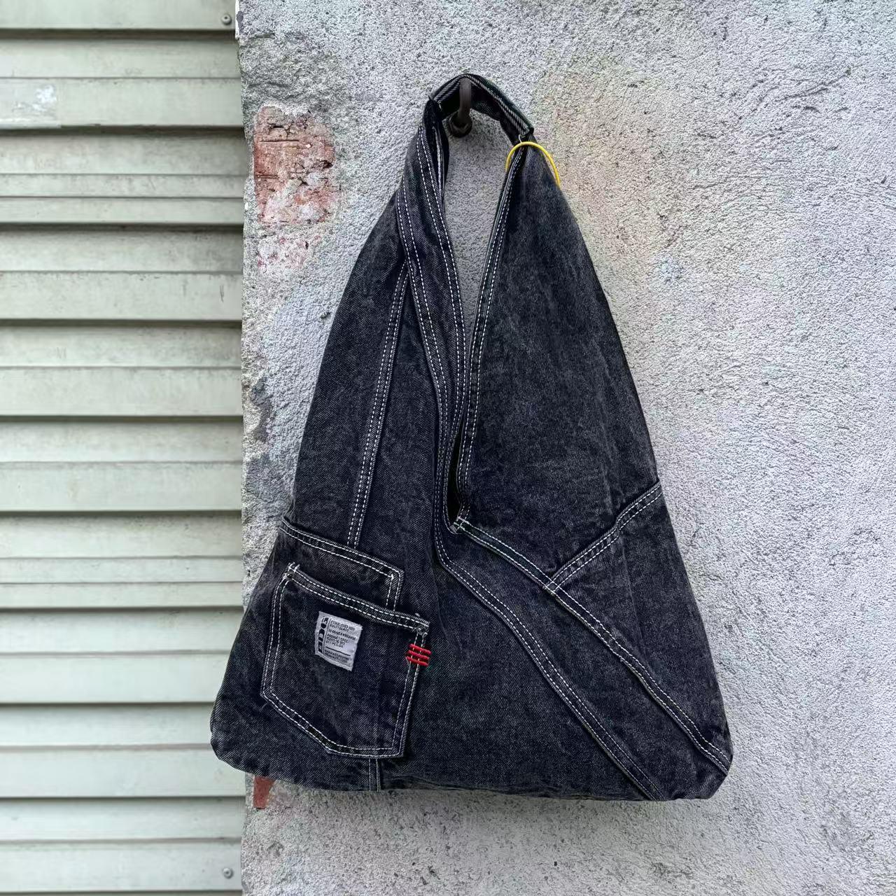 2025新款牛仔布复古单肩腋下包