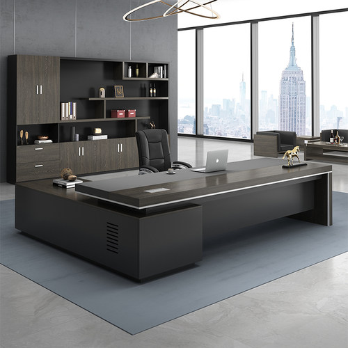 老板组合简约现代风办公桌椅