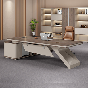轻奢老板桌办公桌简约现代董事长总裁桌大班台经理办公室桌椅组合