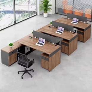 办公室简约现代财务四人位办公桌工位员工卡位桌椅 职员办公桌子