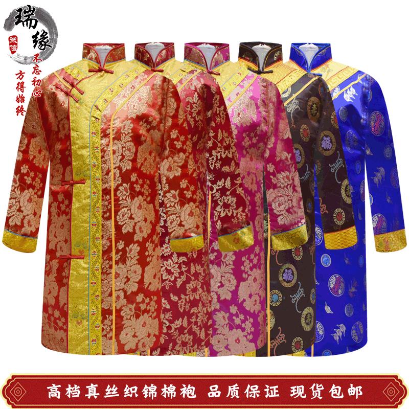 高品质出殡衣服唐装男全套殡葬品男女款大袍子旗袍寿衣轻奢