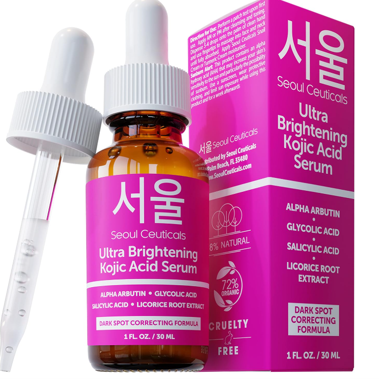 SeoulCeuticals Korean Skin Care Kojic Acid Serum Alpha Arbu