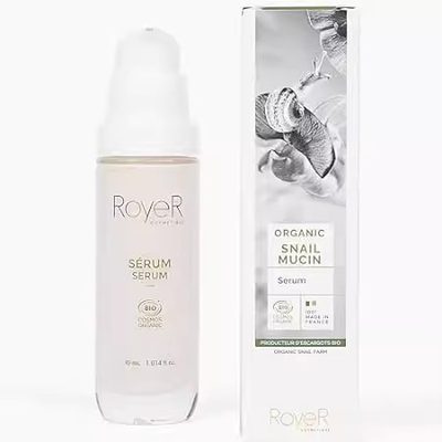 100% Pure Organic Snail Mucin Serum by RoyeR Cosmetique -