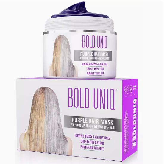 Bold Uniq Purple Hair Mask - For Blonde, Platinum, Bleached,
