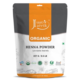 Just Jaivik Henna Powder (Lawsonia Inermis) for Hair