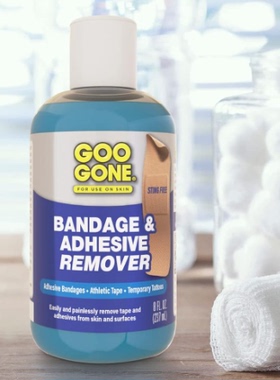 Goo Gone Bandage Adhesive Remover For Skin - 8 Ounce - Safe