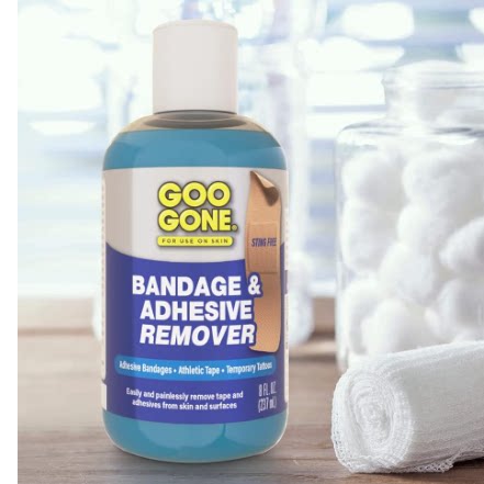 Goo Gone Bandage Adhesive Remover For Skin - 8 Ounce - Safe