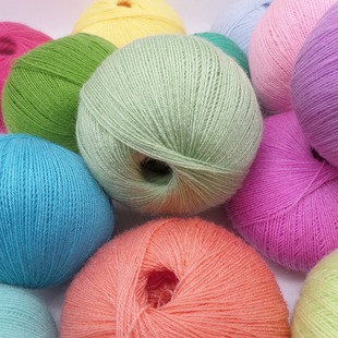 正品羊绒开司米细毛线手工编织diy宝宝毛衣山羊毛伴侣配线腈纶线