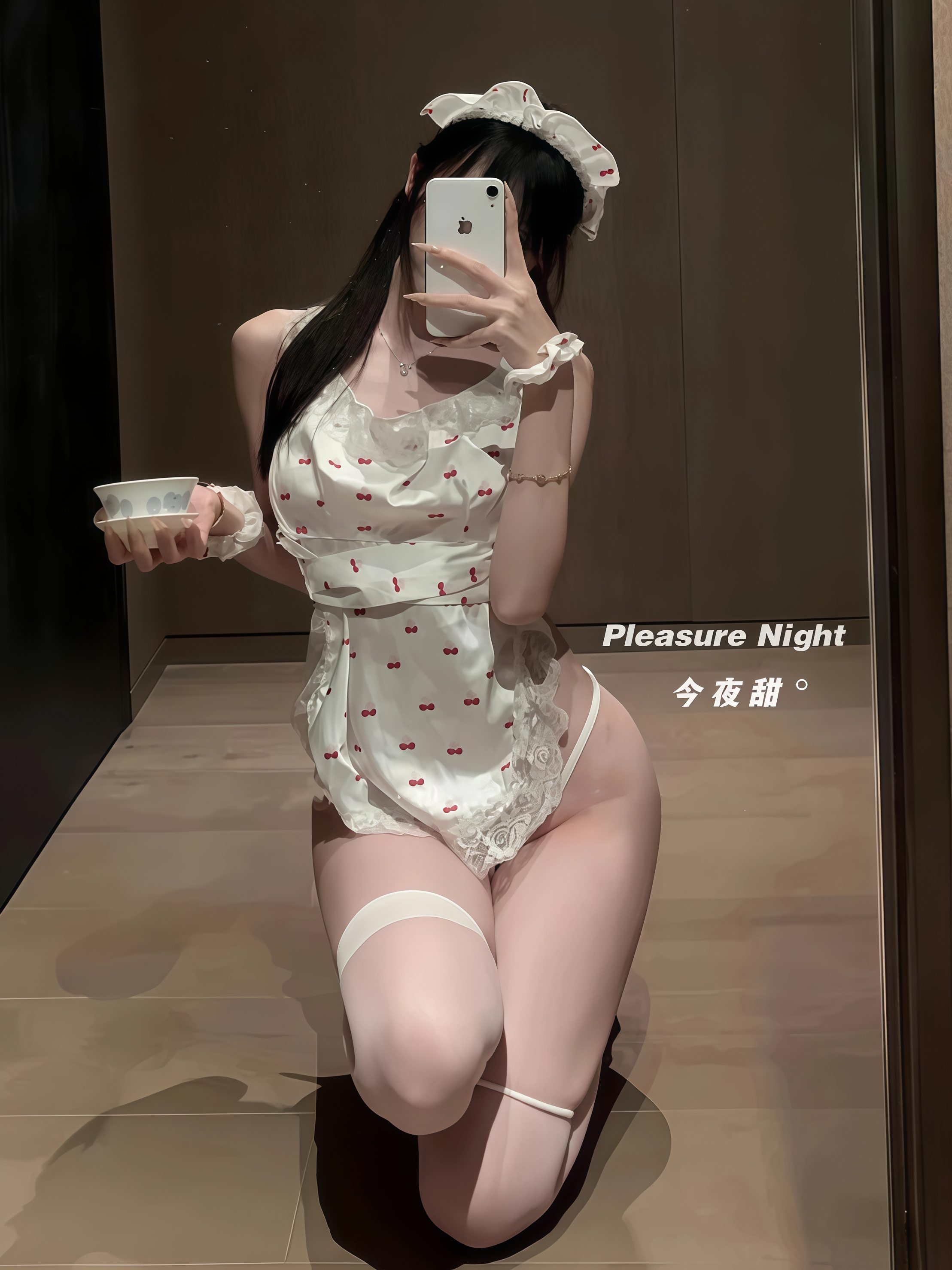 草莓派对*性感纯欲风蕾丝连体衣情调趣味qqny内衣女仆cos厨娘制服
