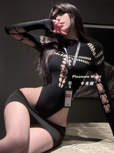 禁欲秘书*性感秘书制服镂空连体衣情调趣味qqny内衣女cos包臀短裙