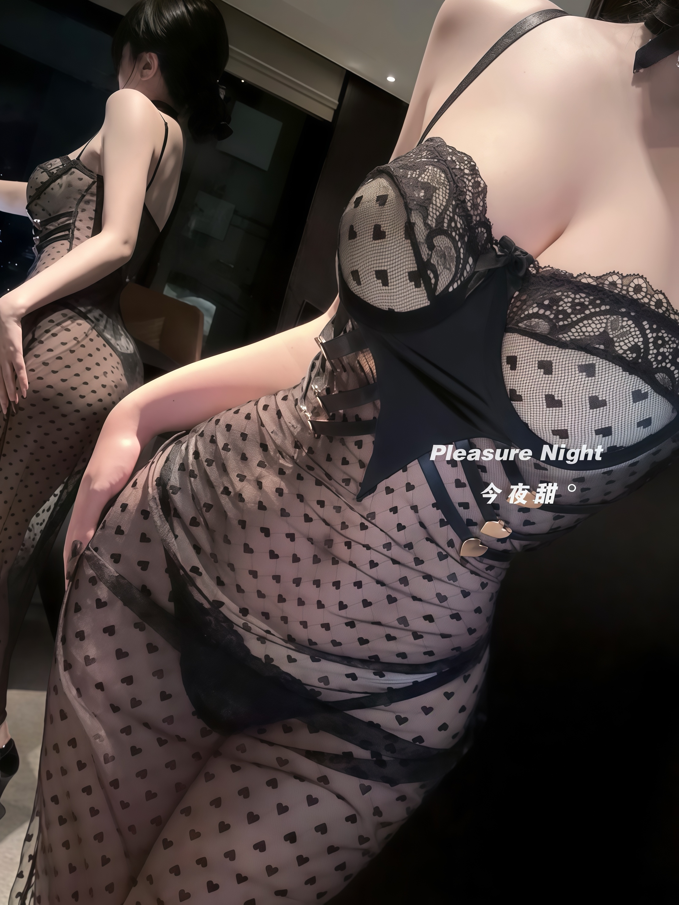 优雅の夫人*性感纯欲风网纱透视吊带裙情调趣味qqny内衣大码制服