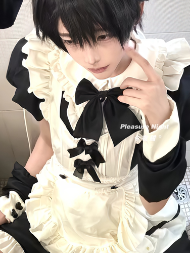 专属男友*黑白男仆装可爱软妹洛丽塔女仆装大佬二次元cos制服套装