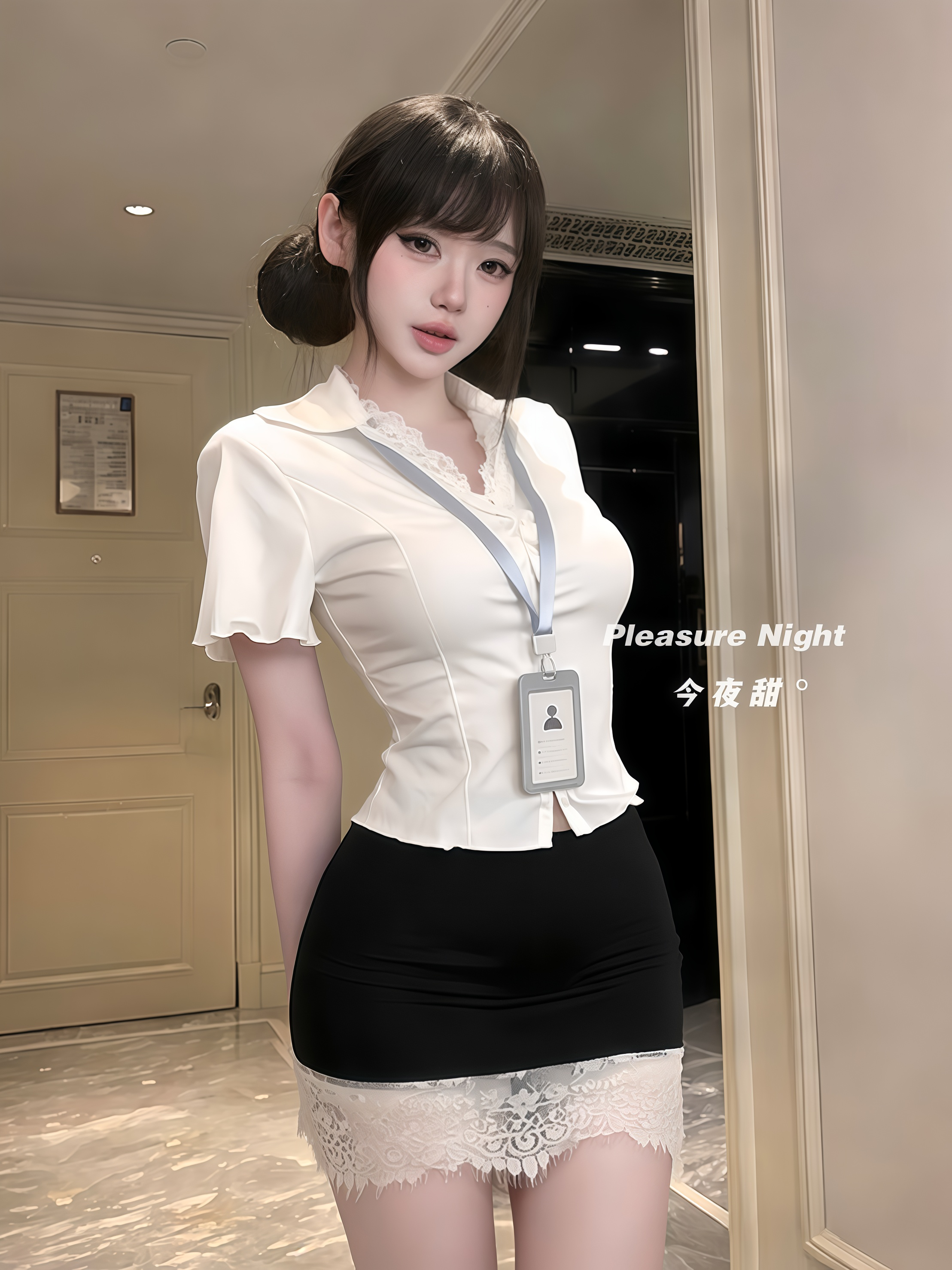 初级秘书*纯欲风制服女OL职业套装性感蕾丝衬衫包臀短裙qqny内衣