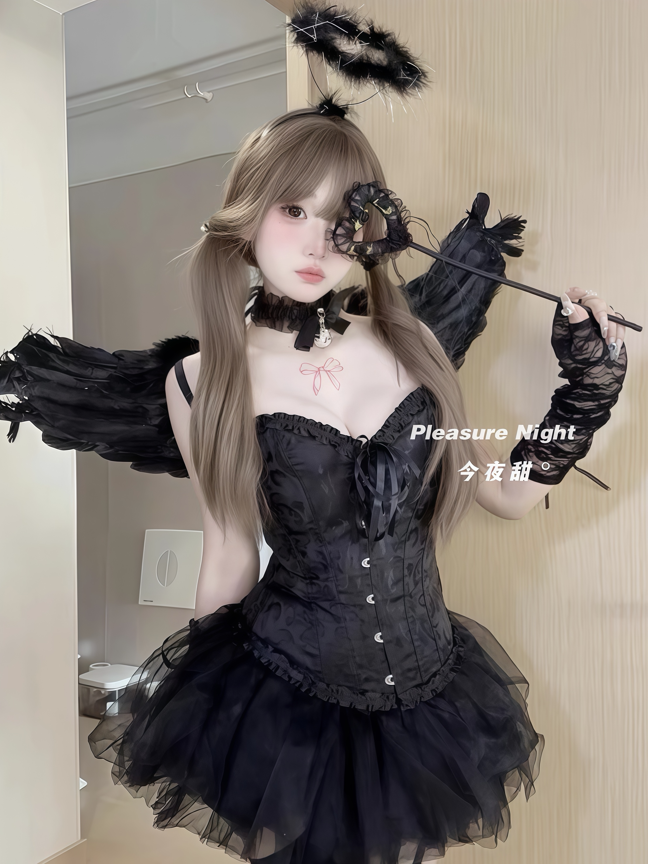 恶魔天使*万圣节cospaly性感抹胸上衣角色扮演cos服蓬蓬裙氛围感