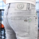 合体长裤 秋冬新款 修身 男士 白灰色弹力高档百搭 高端欧货牛仔裤