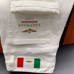 男修身 新款 小脚裤 子秋季 高端轻奢百搭休闲裤 欧洲站白色潮流牛仔裤