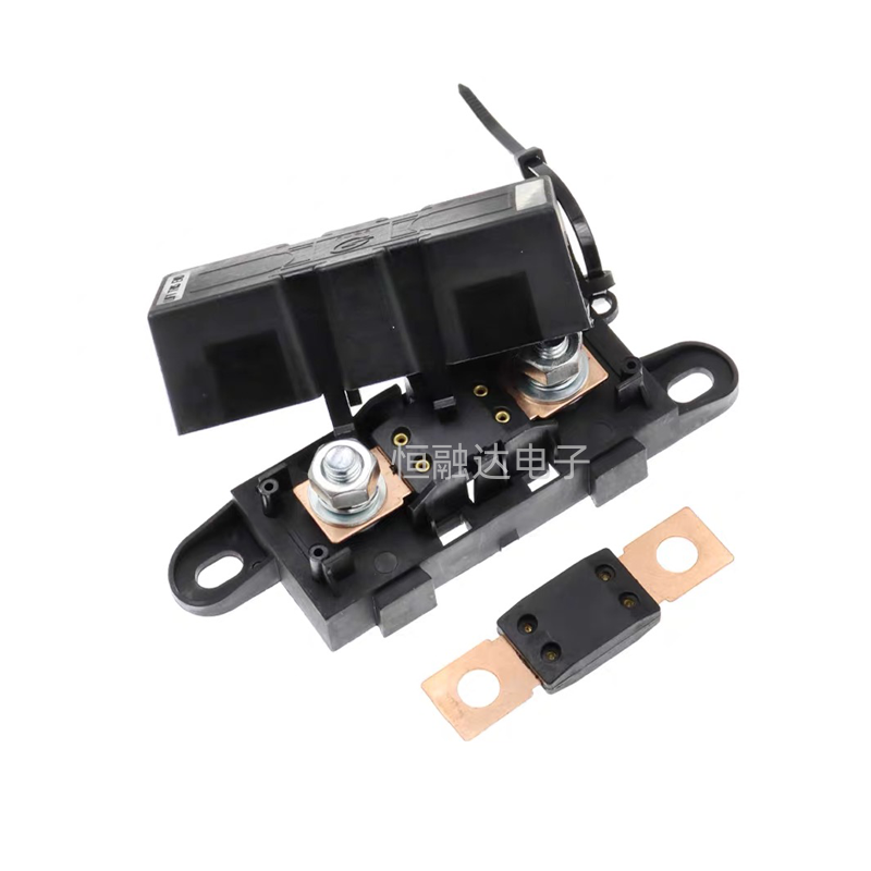 汽车货车大号叉栓式圆孔保险丝盒底座大功率保险片30A50A100A200A