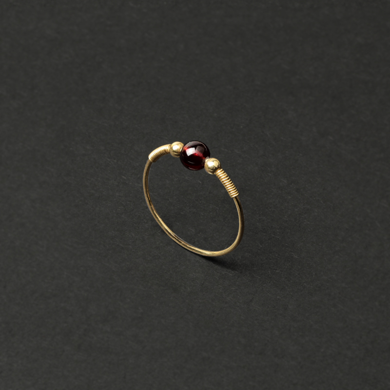 原创设计风关节尾戒指不掉色绕线