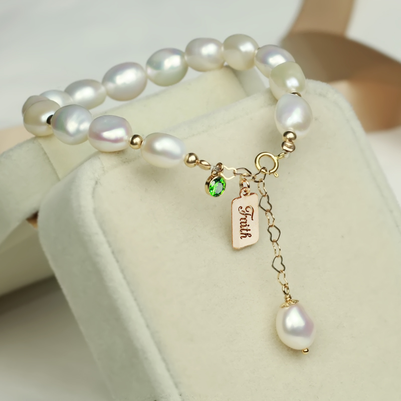 14k包金巴洛克天然女ins天然珍珠