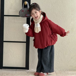 女童冬装棉服2026新款韩版中小童洋气加厚保暖面包服时髦连帽外套
