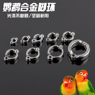 鸟类脚环脚配件鸟活动开口圈扣用品鸟扣 鹦鹉合金脚环 鸟脚环批发
