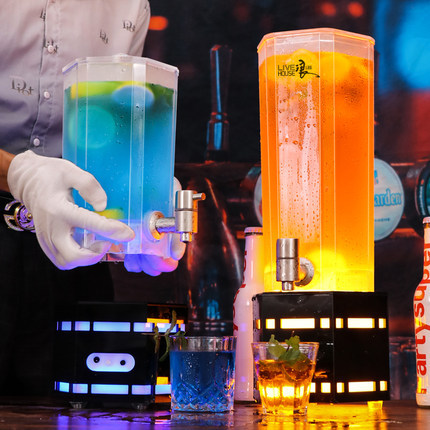 发光3升酒炮酒吧专用啤酒桶龙头小酒桶可乐桶扎啤酒炮网红扎啤桶2