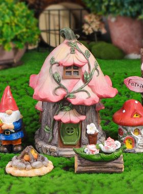 微景观摆件批发花园庭院花盆DIY装饰精灵花仙恐龙盆栽树脂工艺品