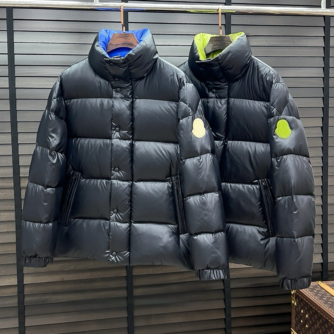 冬季新款男士蓝绿胖子白鹅绒服潮牌饱满抗寒轻盈保暖面包服羽绒服