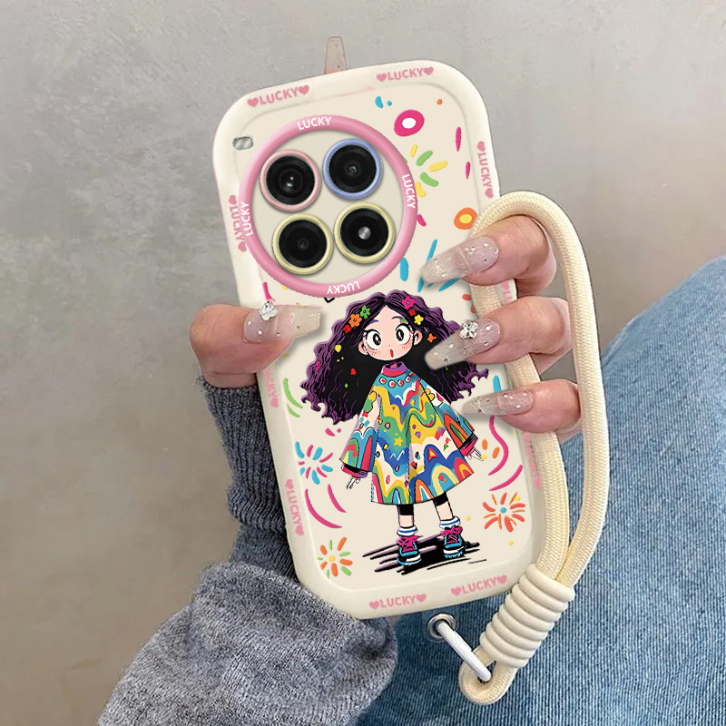 适用一加Ace3手机壳Oneplus新款1+Ace3Pro涂鸦女孩全包防摔泡芙1加ace3v软硅胶PJE110气囊加厚推荐好看保护套