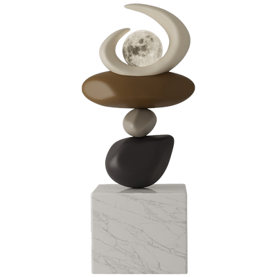 创意落地雕塑几何石头摆件