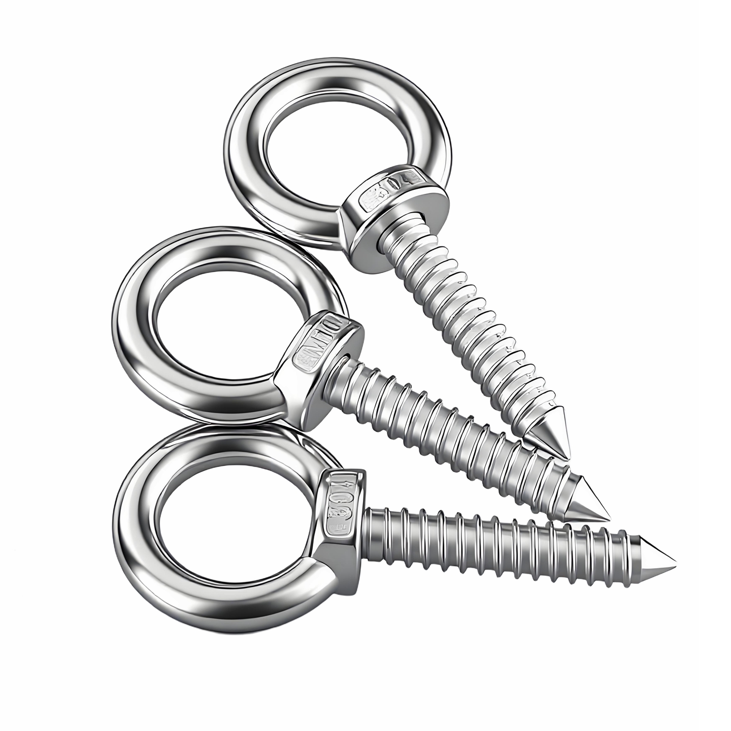 304不锈钢吊环螺丝钉音响螺栓带圆环自攻钉挂钩自钻羊眼圈型自攻