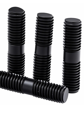 8.8级发黑双头螺丝双头螺栓GB901双头螺柱高强度螺杆M8M10M12-M39