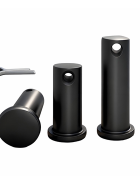 铁带孔销轴平头圆柱带孔销钉插销定位销m5-m30带孔T型销销子GB882