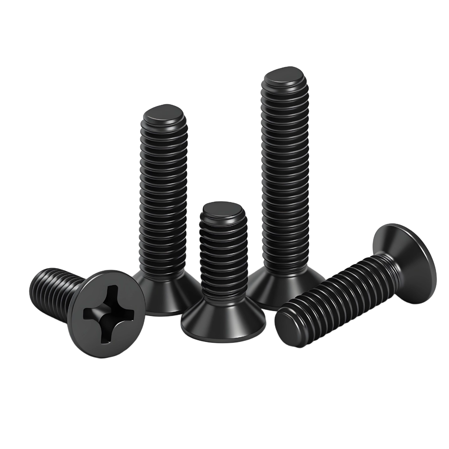 304不锈钢黑色沉头十字螺丝GB819平头十字螺钉螺栓M2M3M4M5M6