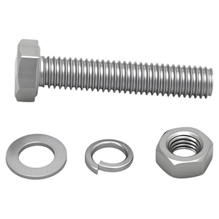 外六角螺栓304不锈钢螺丝螺母套装 配件大全螺杆M3M5M6M8M10M12M24