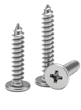 304不锈钢大平头自攻丝CA超薄头十字螺钉尖尾M2M2.3M2.6M3M4M5M6