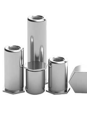 304不锈钢盲孔压铆螺柱压板螺柱压铆螺丝柱压铆螺母柱BSOS3.5M3M4