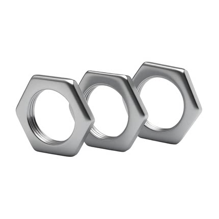 镀锌细牙薄螺母GB808铁六角扁螺母灯饰螺母M8*1M10x1M12*1.25-M24