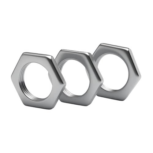 GB808镀锌细牙薄螺母铁六角