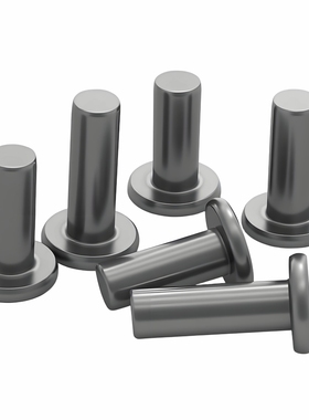 GB109铁平头实心铆钉本色铁钉铁击打平敲打铆钉M2M2.5M3M4M5M6M8