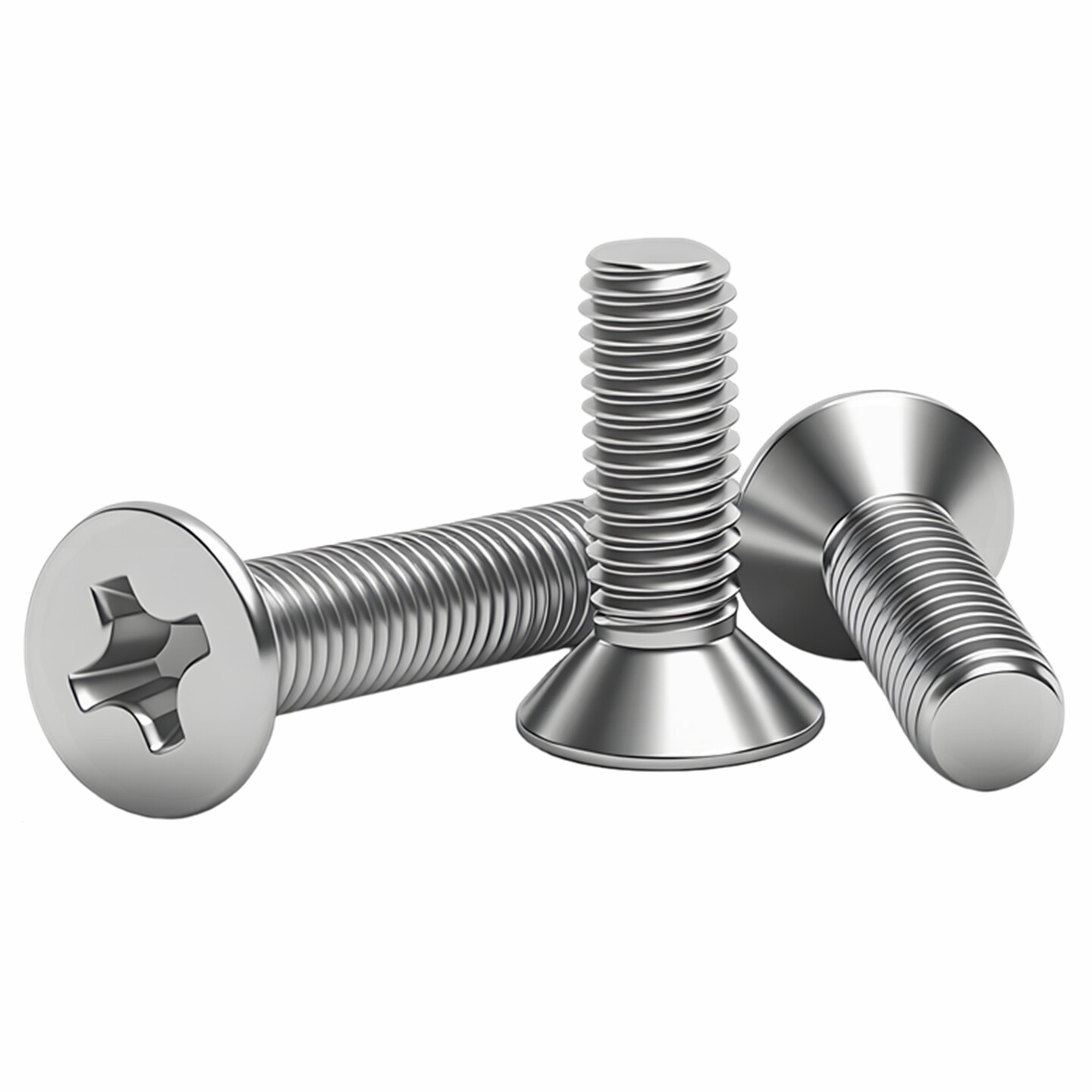 强强镀镍/镀锌机螺钉沉头