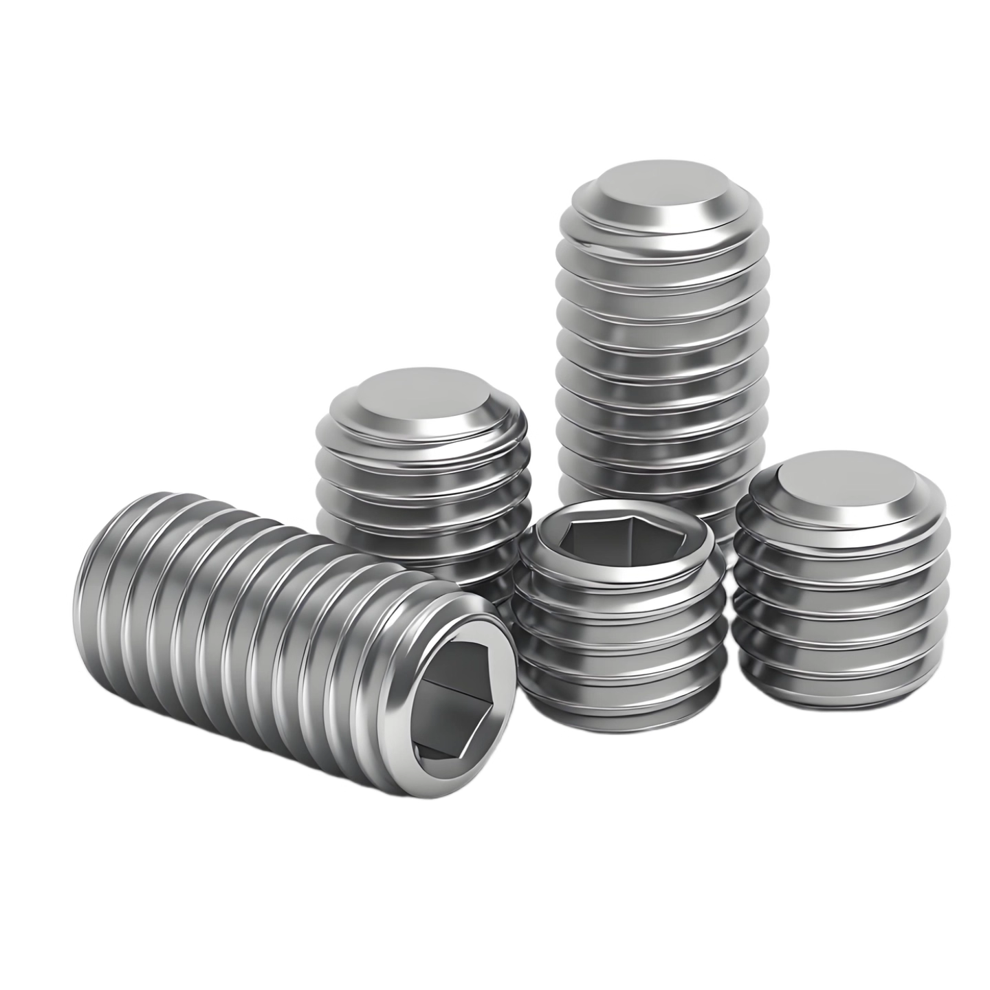 强强304内六角平端紧定螺丝钉