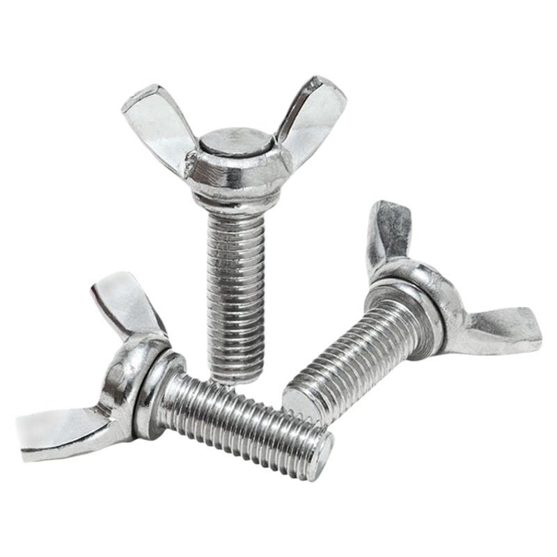 304不锈钢碳钢镀锌蝶形螺丝蝴蝶羊角元宝手拧碟形蝶型M3M4M5M6M8