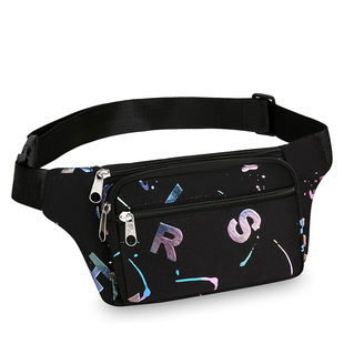 新款时尚女士腰包手机包零钱包女多隔层休闲潮流腰包胸前斜挎包女