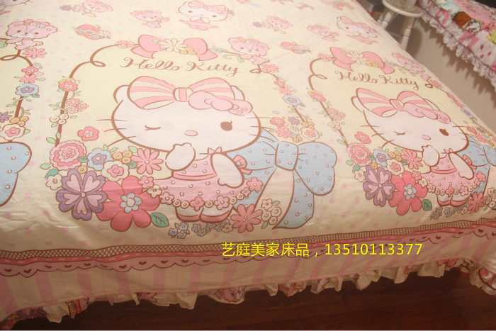 全棉卡通被套带花边 KT凯蒂猫黄色鲜花 可订做|ruв категории постельные принадлежности, одеяло - от Buy2taobao.com для оказания профессиональной услуги покупки агента Taobao