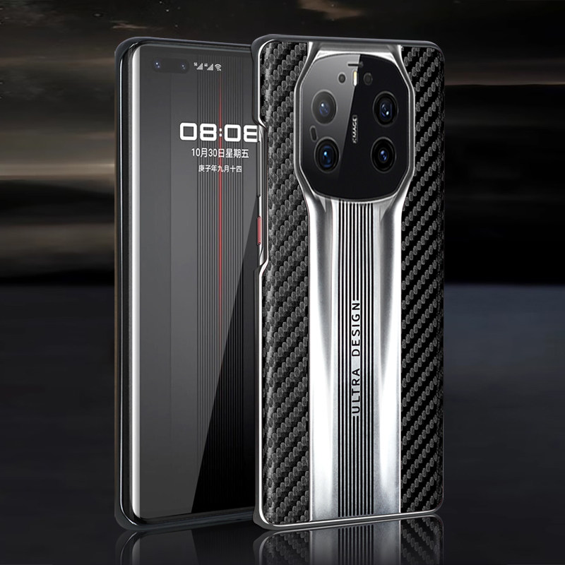 新款适用华为Mate80RS保时捷手机壳碳纤维纹散热超薄mate70pro创意凯夫拉硬壳防摔适用mate60max高端半包男女