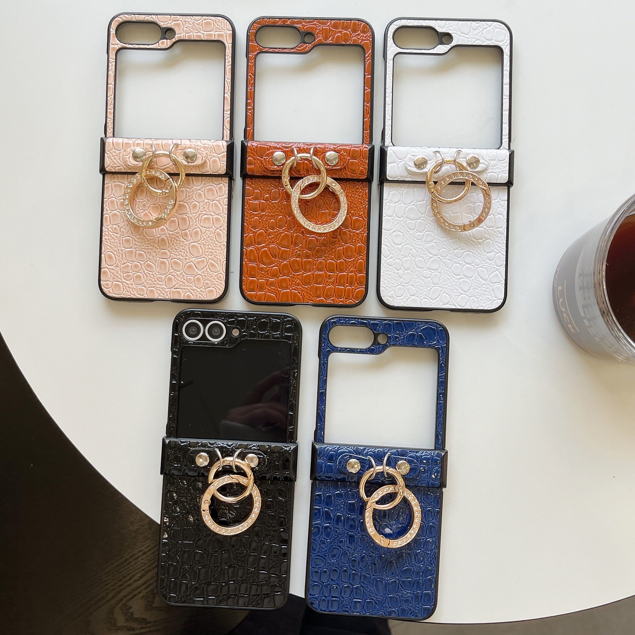 【新款】适用三星zflip7/6FE手机壳折叠屏flip5/4高级感小众ins鳄鱼皮纹指环扣防摔保护套翻盖精致女款小香风