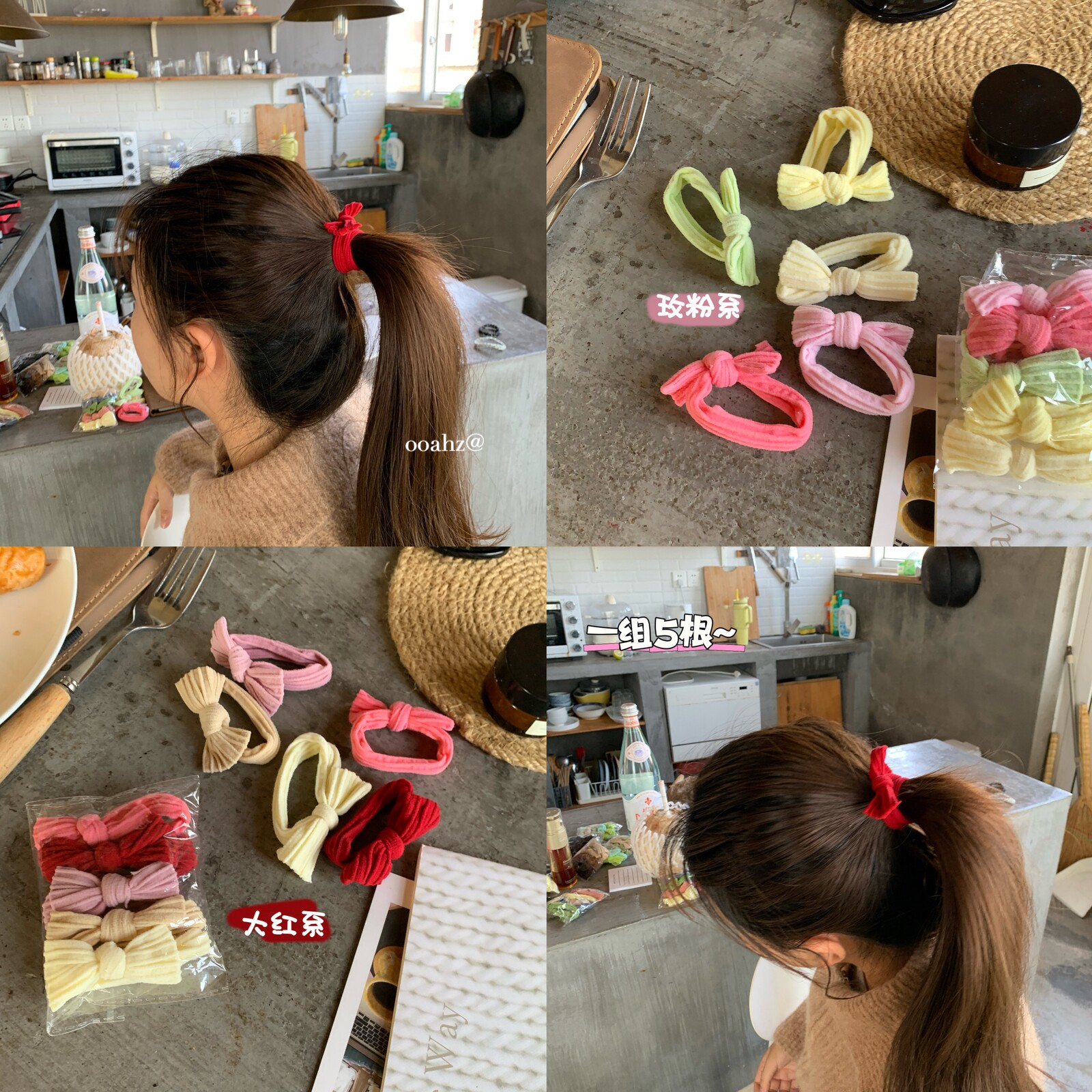 ldquo甜心少女高颜值蝴蝶结发绳