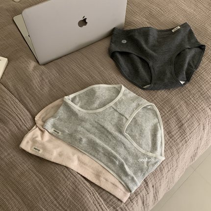 "原棉A类"【孕婴棉】简约轻运动风全棉女内裤 亲肤7A女中腰三角裤