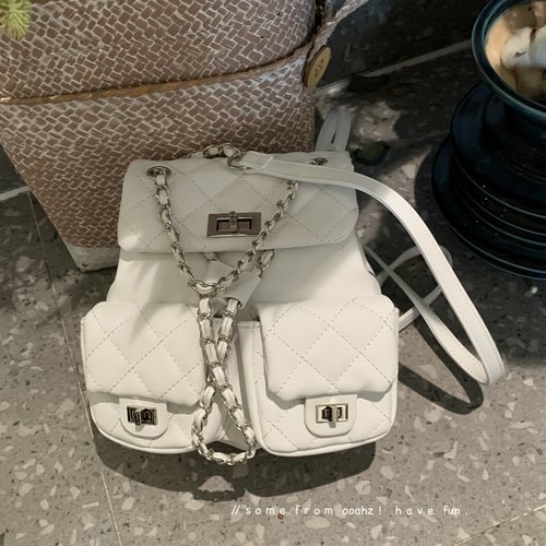 小香风duma菱格链条双肩包